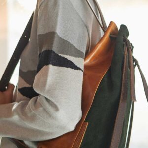 Drawstring Backpack Suede